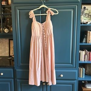 Buru pale pink midi sun dress, size L